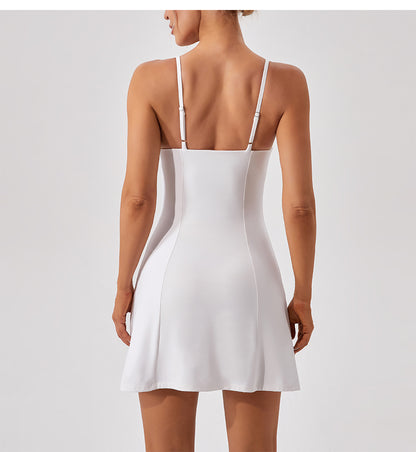 One Piece Tennis Skirt Yoga Fitness Brushed Nude Feel Breathable Running Sports Skirt-High-Performance Women's Sport Skirts - Trendy and Functional-Ayla Boutique