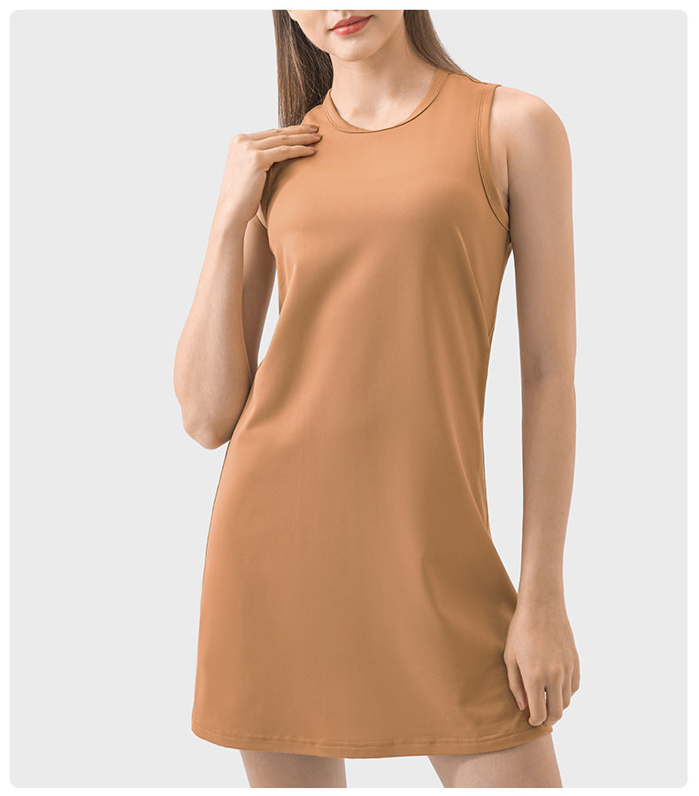 Spring/Summer Sleeveless Dresses & Yoga Tops-High-Performance Women's Sport Skirts - Trendy and Functional-Ayla Boutique