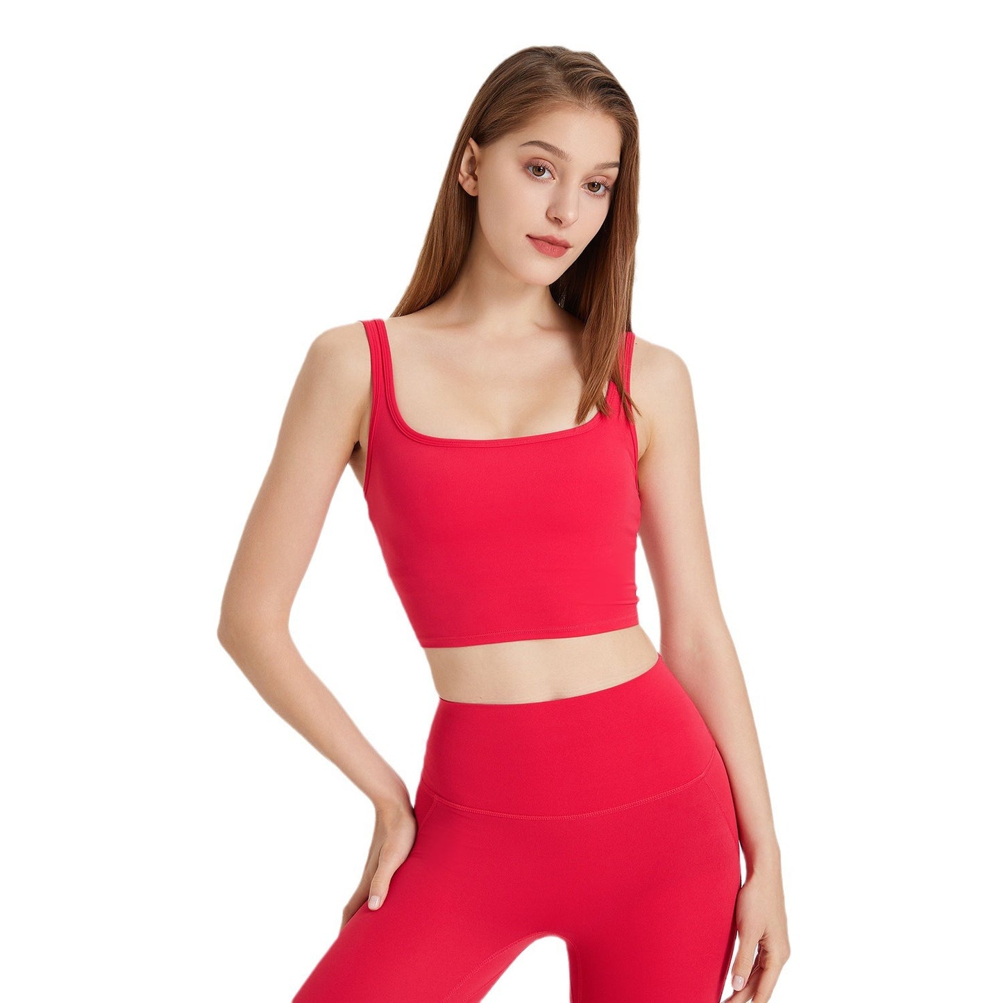 Shaping One-Piece Sports Bra – Double Shoulder Strap Gathered Yoga Underwear-Ayla Boutique: Find Your Perfect Sports Bra-Ayla Boutique