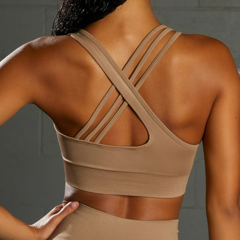 Shaping Push-Up Yoga Vest – Cross Sports Outerwear With Chest Pad-Ayla Boutique: Find Your Perfect Sports Bra-Ayla Boutique