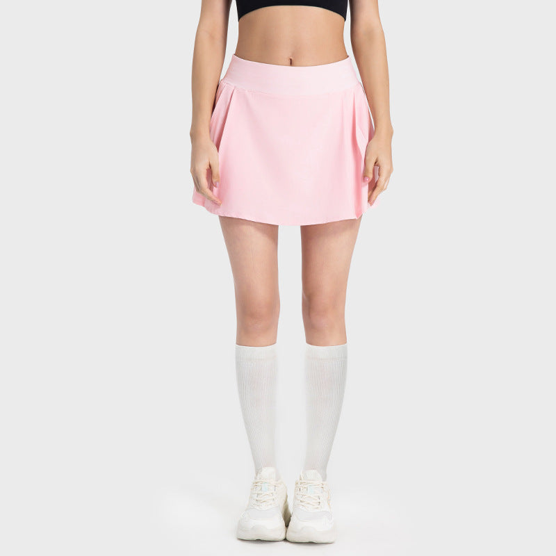 Water-Cooled Pleated Yoga Skort: Quick-Dry, Built-In Shorts & Slim Fit-High-Performance Women's Sport Skirts - Trendy and Functional-Ayla Boutique