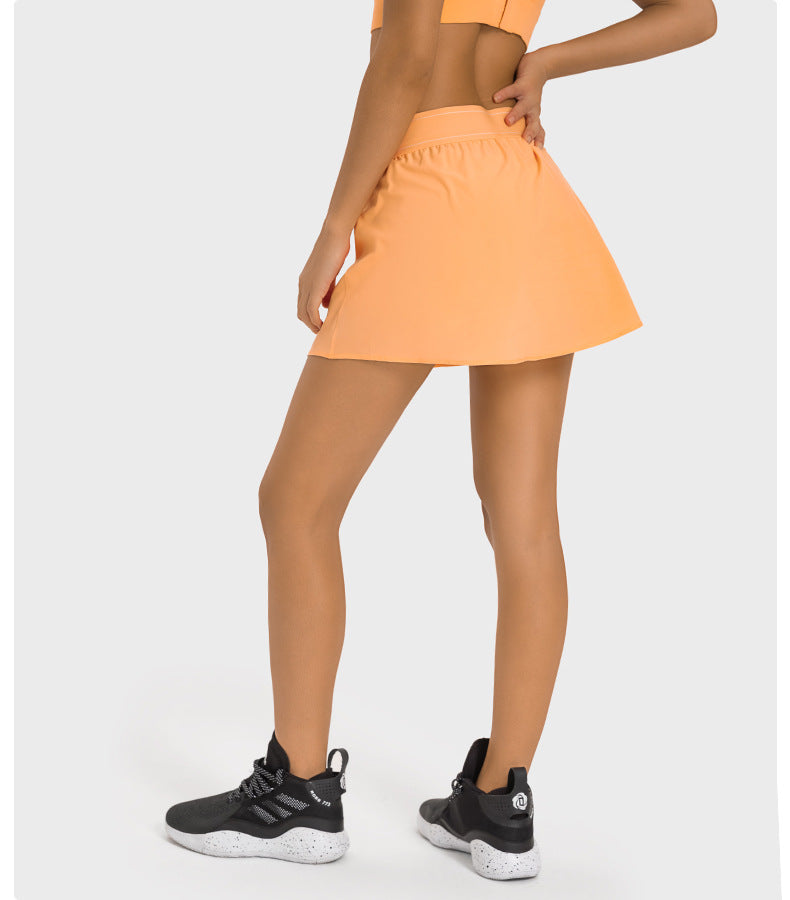 High-Waist Cooling Tennis Skort: Quick-Dry, Breathable & Built-In Shorts-High-Performance Women's Sport Skirts - Trendy and Functional-Ayla Boutique