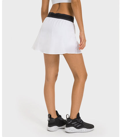 High-Waist Cooling Tennis Skort: Quick-Dry, Breathable & Built-In Shorts-High-Performance Women's Sport Skirts - Trendy and Functional-Ayla Boutique