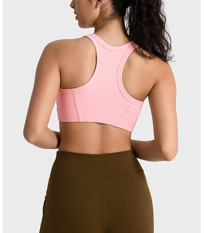 Ribbed Turtleneck Sports Bra: Support & Comfort For Workouts-Ayla Boutique: Find Your Perfect Sports Bra-Ayla Boutique