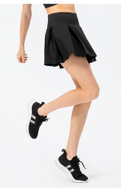 Plaid Tennis Skort: Pleated, Built-In Shorts & Multi-Sport (Spring/Summer)-High-Performance Women's Sport Skirts - Trendy and Functional-Ayla Boutique