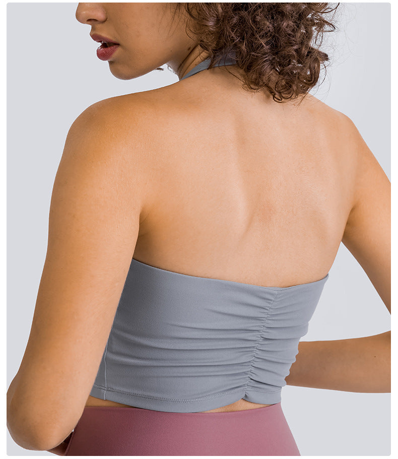 Halter Neck Sports Bra: Comfort & Freedom Of Movement-Halter Neck Sports Bra | Backless Gym Crop Top | Ayla-Ayla Boutique