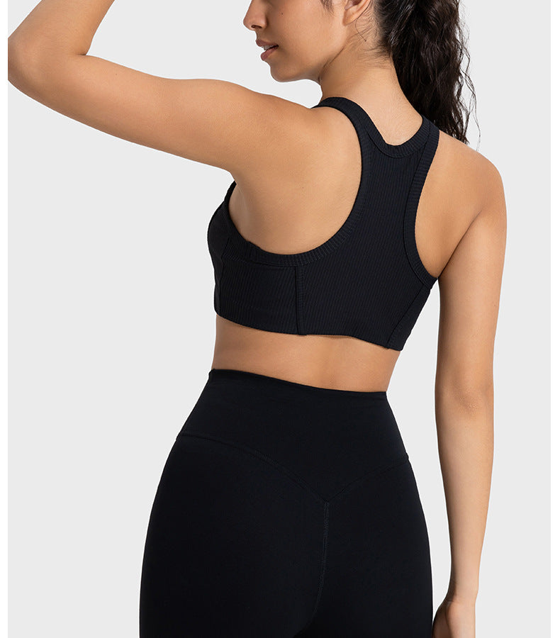 Ribbed Turtleneck Sports Bra: Support & Comfort For Workouts-Ayla Boutique: Find Your Perfect Sports Bra-Ayla Boutique
