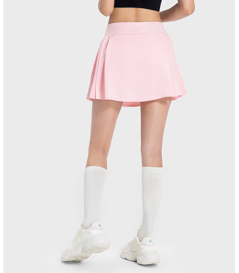 Water-Cooled Pleated Yoga Skort: Quick-Dry, Built-In Shorts & Slim Fit-High-Performance Women's Sport Skirts - Trendy and Functional-Ayla Boutique