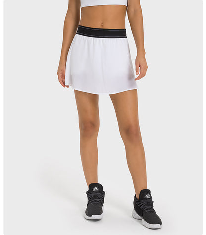 High-Waist Cooling Tennis Skort: Quick-Dry, Breathable & Built-In Shorts-High-Performance Women's Sport Skirts - Trendy and Functional-Ayla Boutique