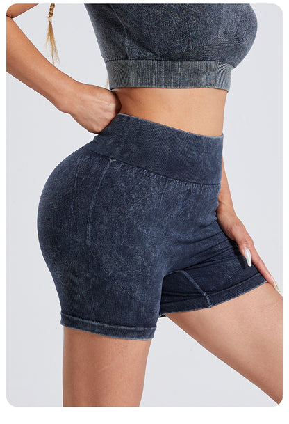 Quick-dry tie-dye workout shorts