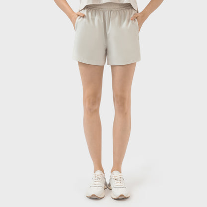 Squat-friendly A-line yoga shorts