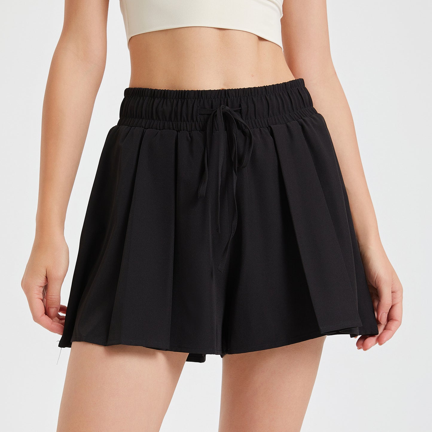 Summer Loose Pleated Sports Shorts - Quick Drying High Waist Belly Contracting Yoga Shorts-Ayla Australia | Loose Pleated Summer Yoga Shorts Women-Ayla Boutique