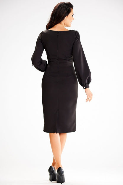 violet long sleeve day dress view 9