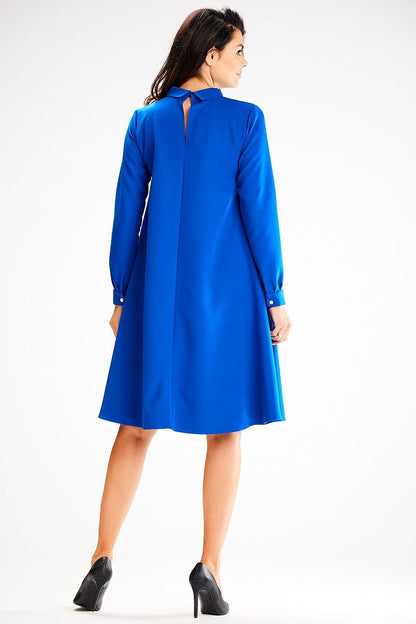 violet long sleeve turtleneck day dress view 6