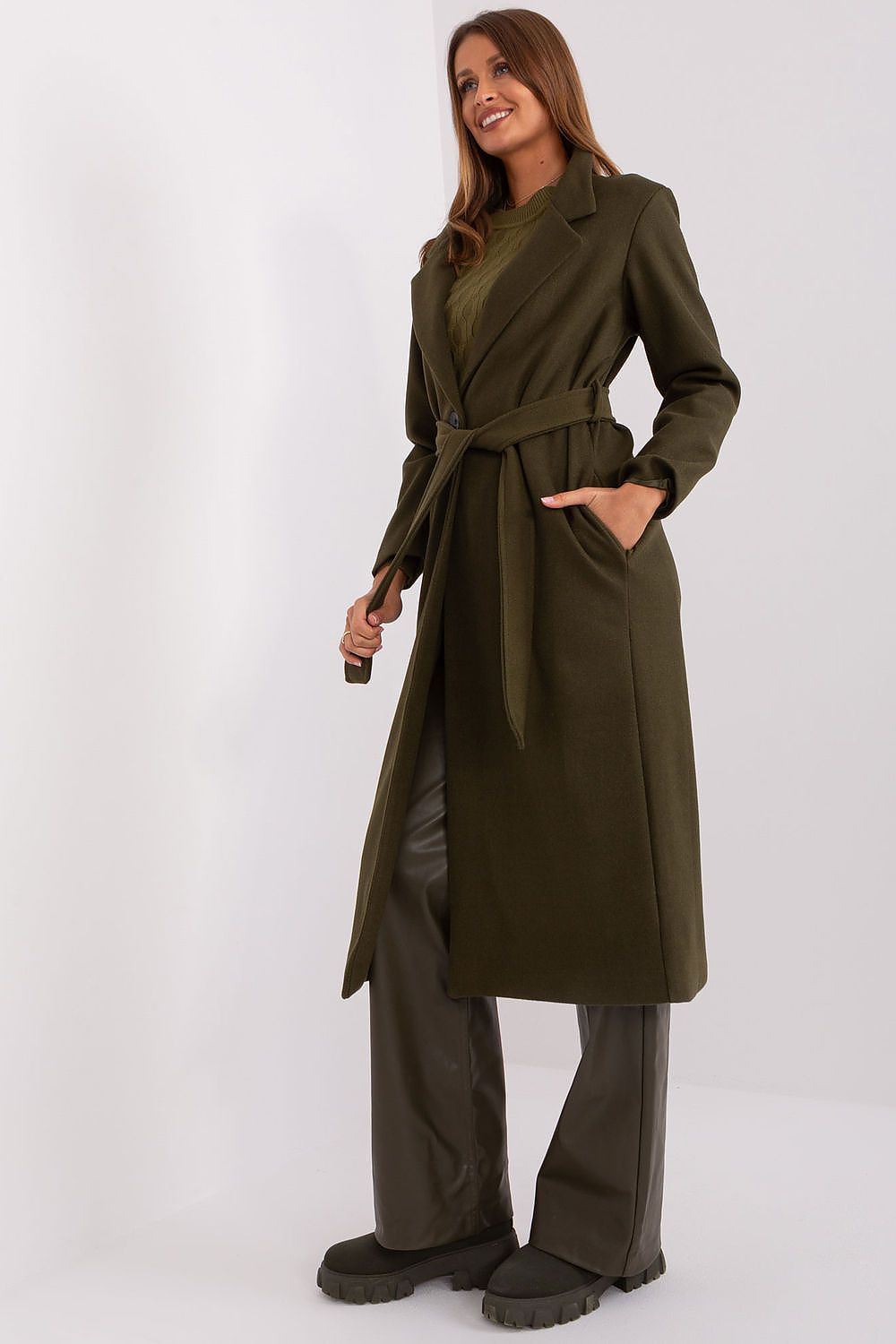 green belted coat alternate angle