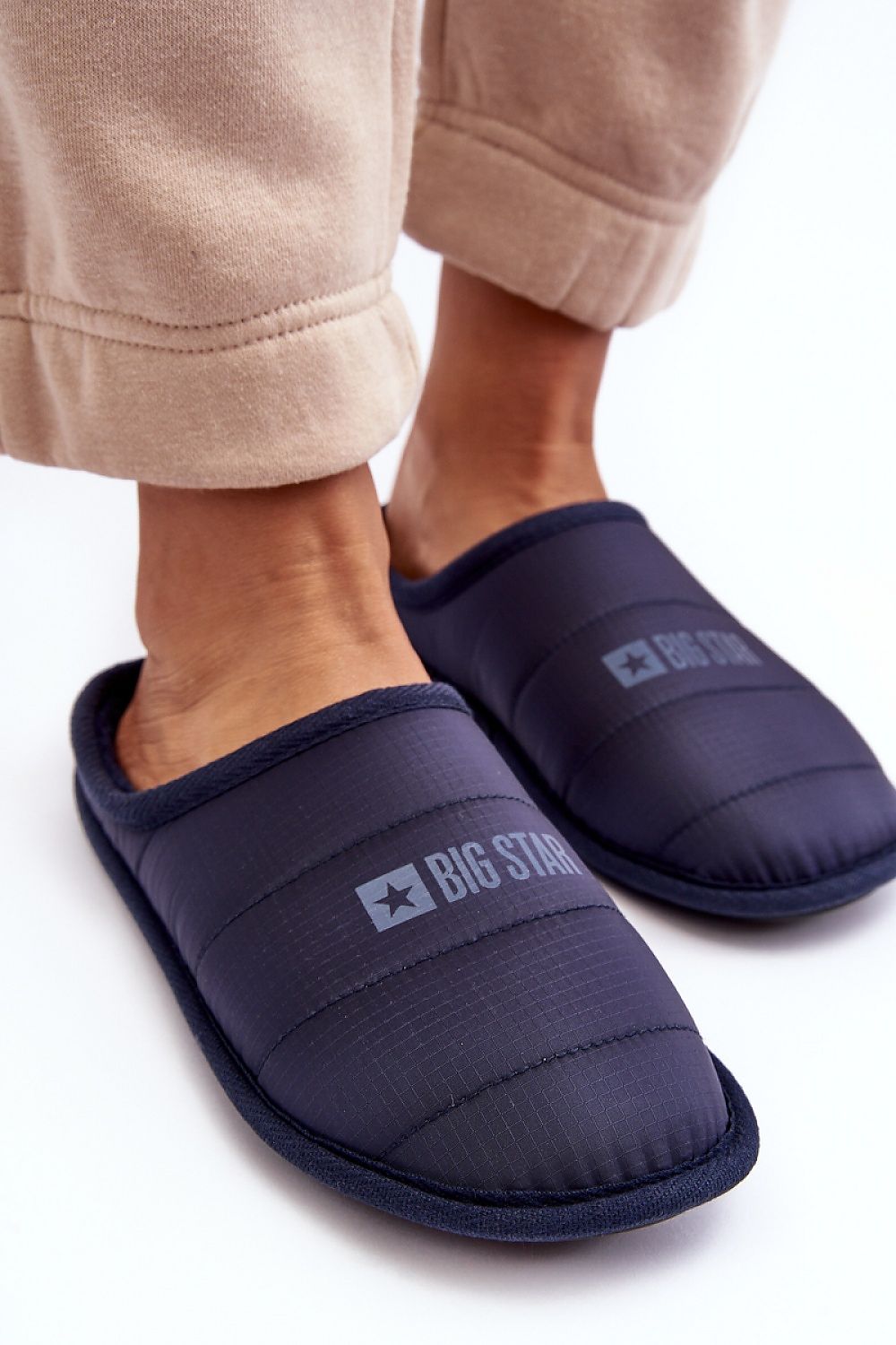 navy blue slippers alternate angle