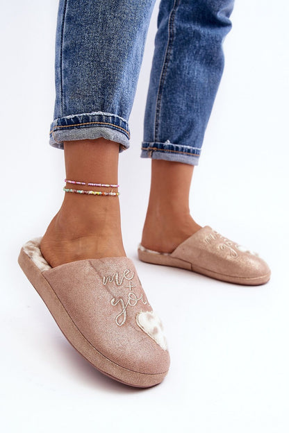 beige slippers side view