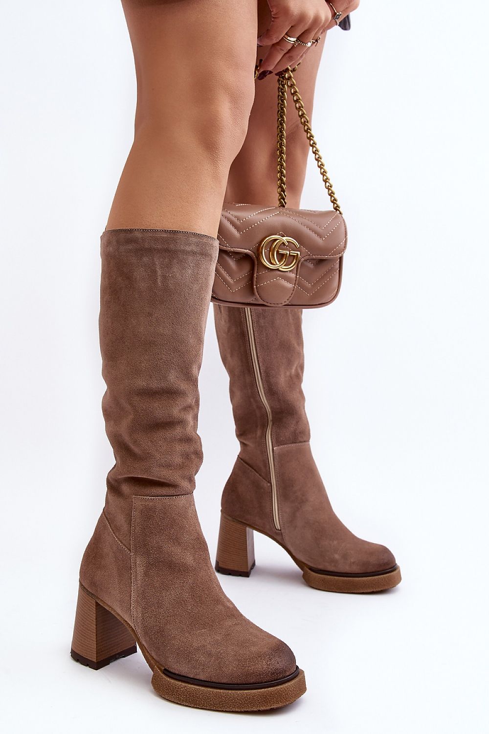 brown heel boots view 7