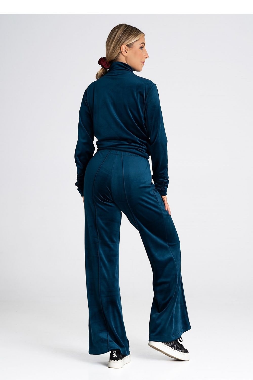 blue tracksuit trousers back view