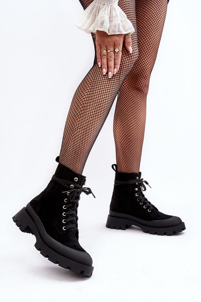 brown lace trapper shoes view 7