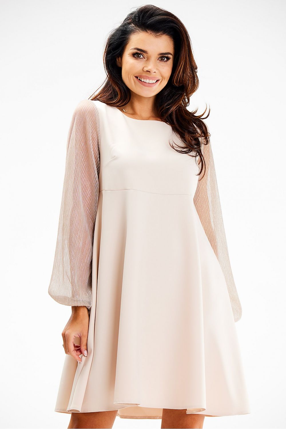 black evening dress side view