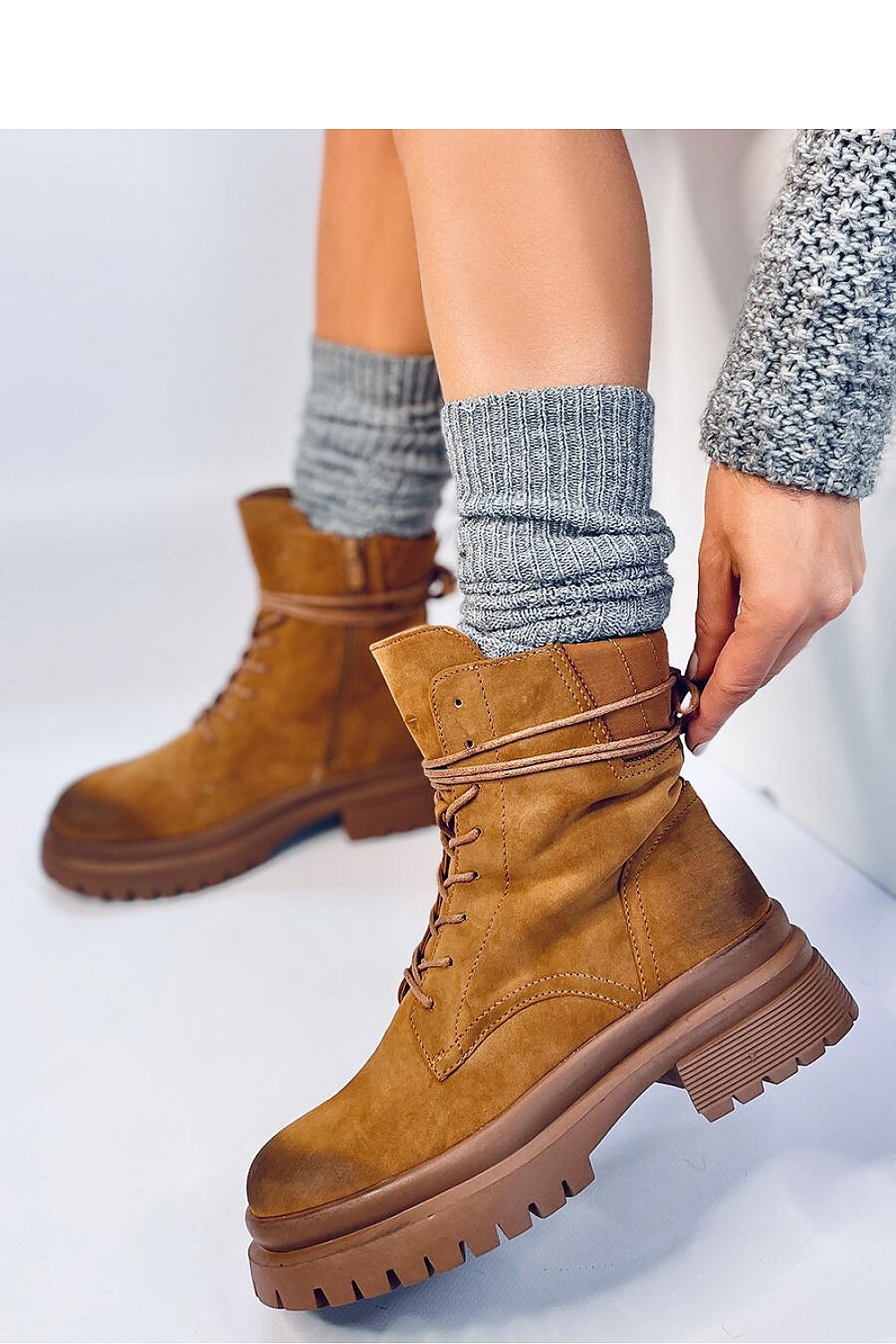 brown lace boots alternate angle