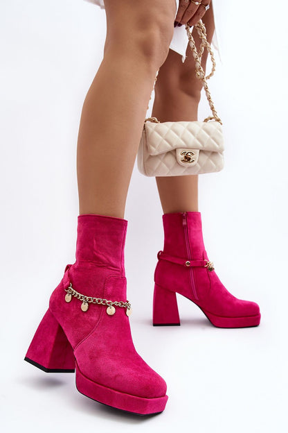 pink heel boots alternate angle