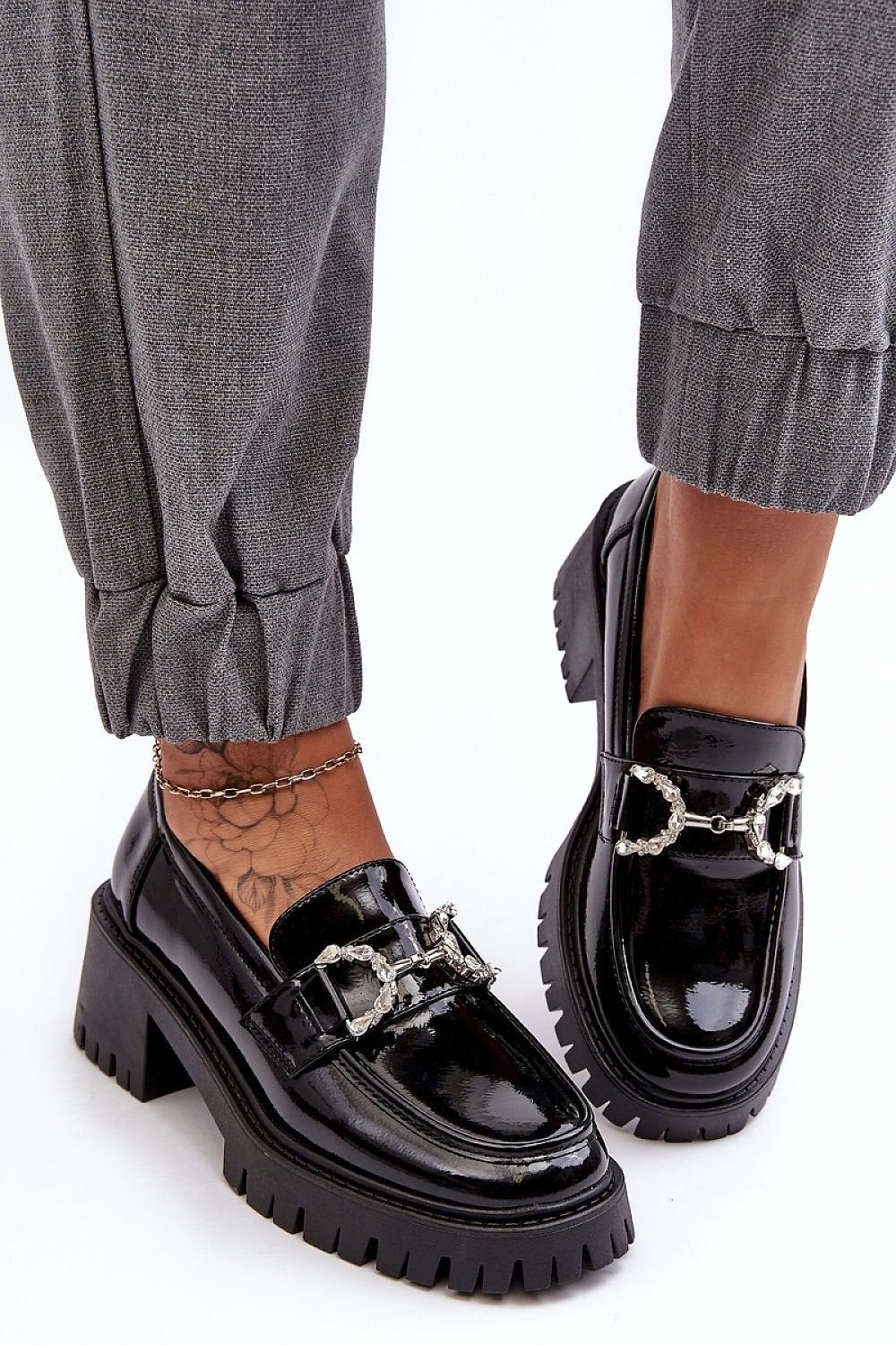 grey heeled low shoes view 11