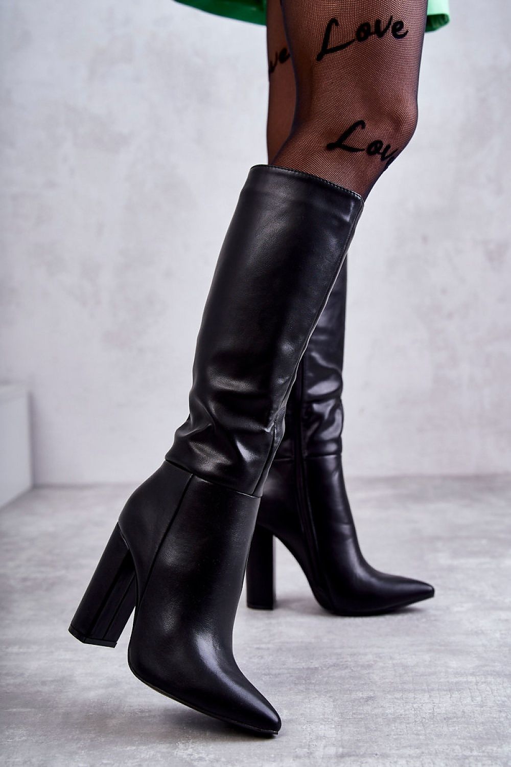 black heel boots view 6