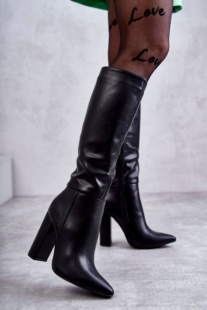 black heel boots view 6