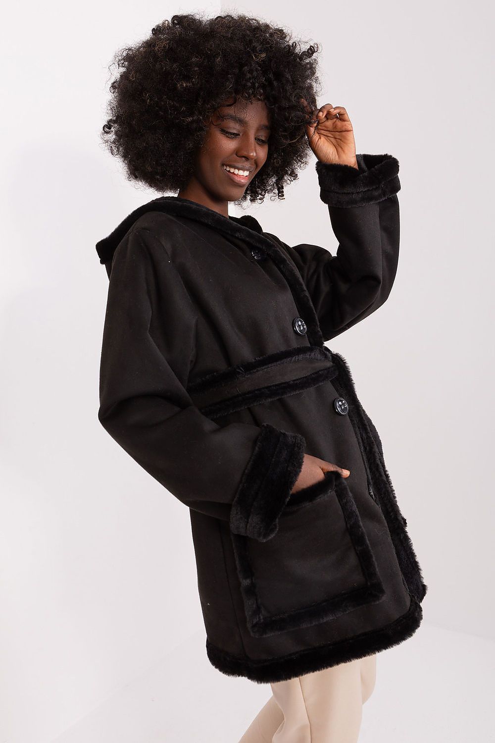 black belted coat alternate angle