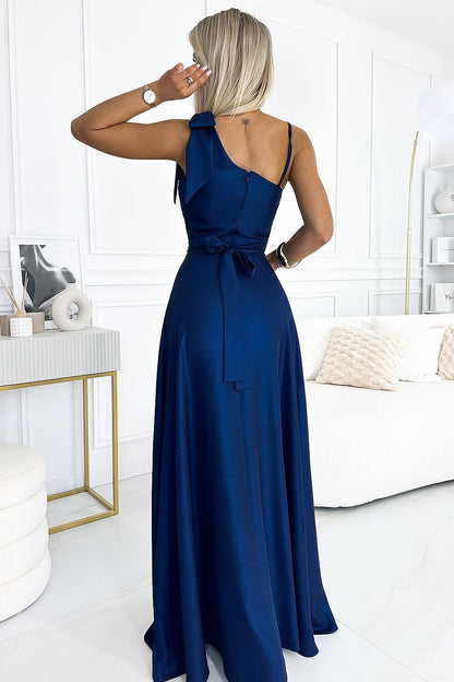 navy blue long dress alternate angle