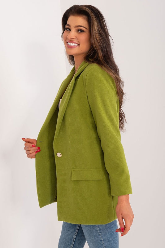 long sleeve green long sleeve jacket front view