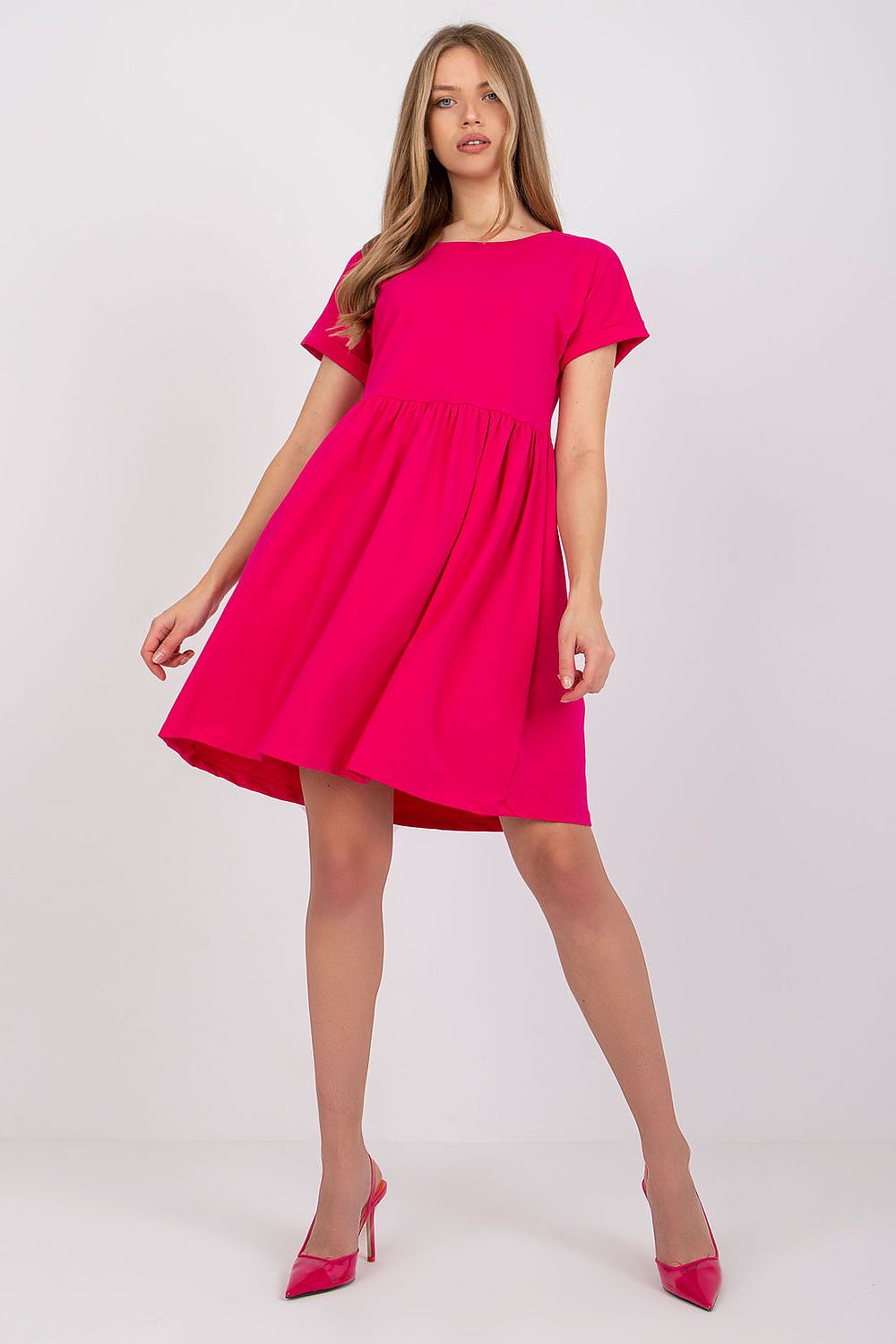 Women's Pink, Violet, and Red Daydress front view
