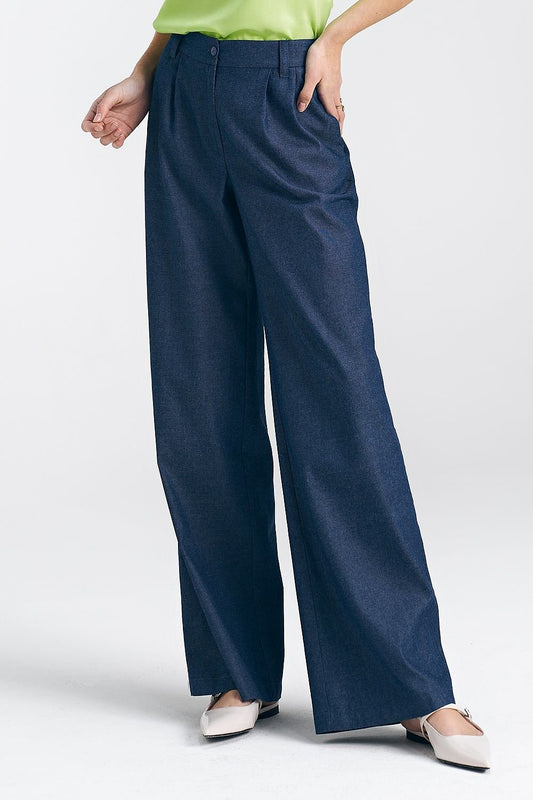 navy blue trousers front view