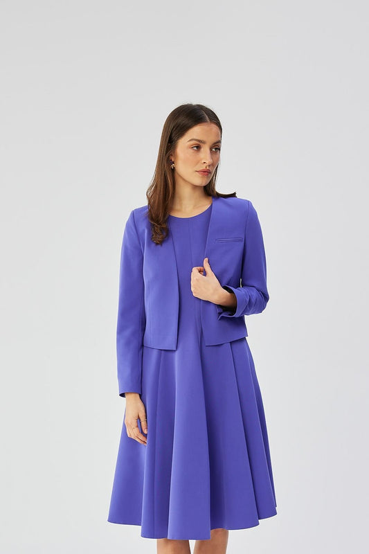 long sleeve violet long sleeve jacket front view