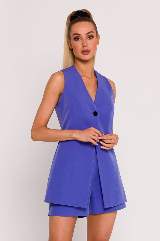 lace mini violet lace mini gilet front view