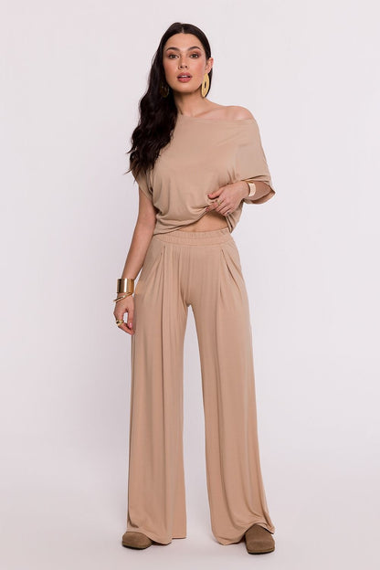 mini beige mini women trousers front view