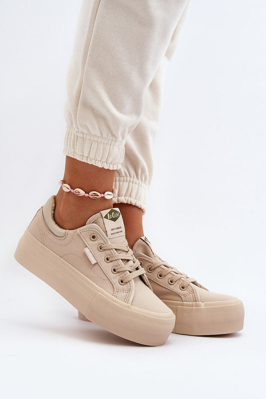 beige sneakers front view
