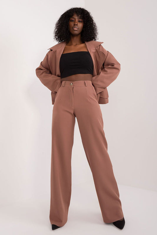 brown trousers front view