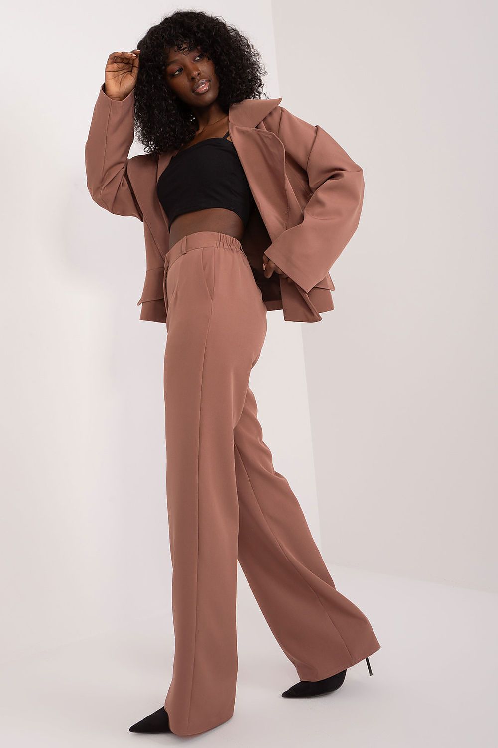 brown trousers alternate angle