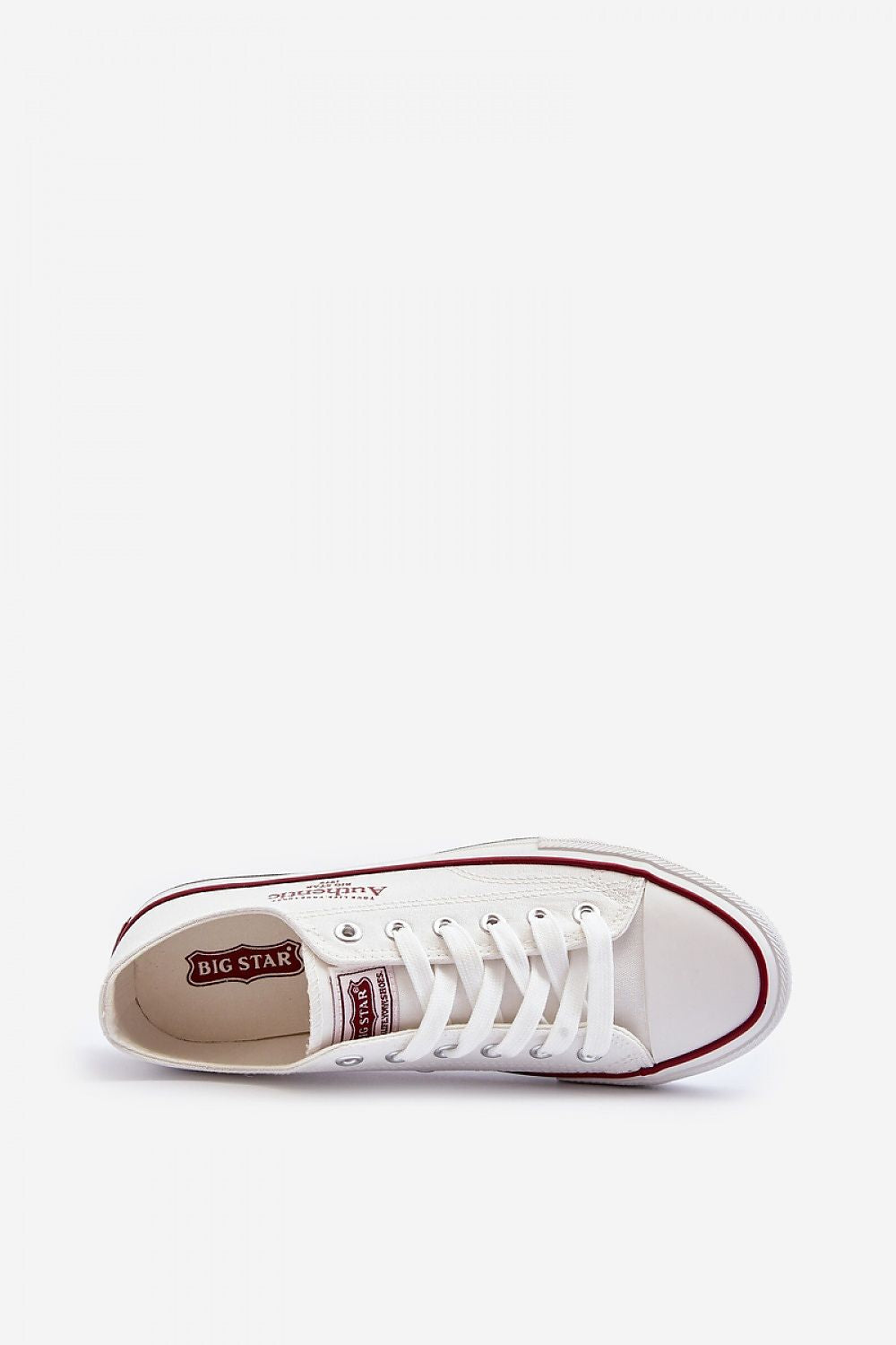white sneakers detail view