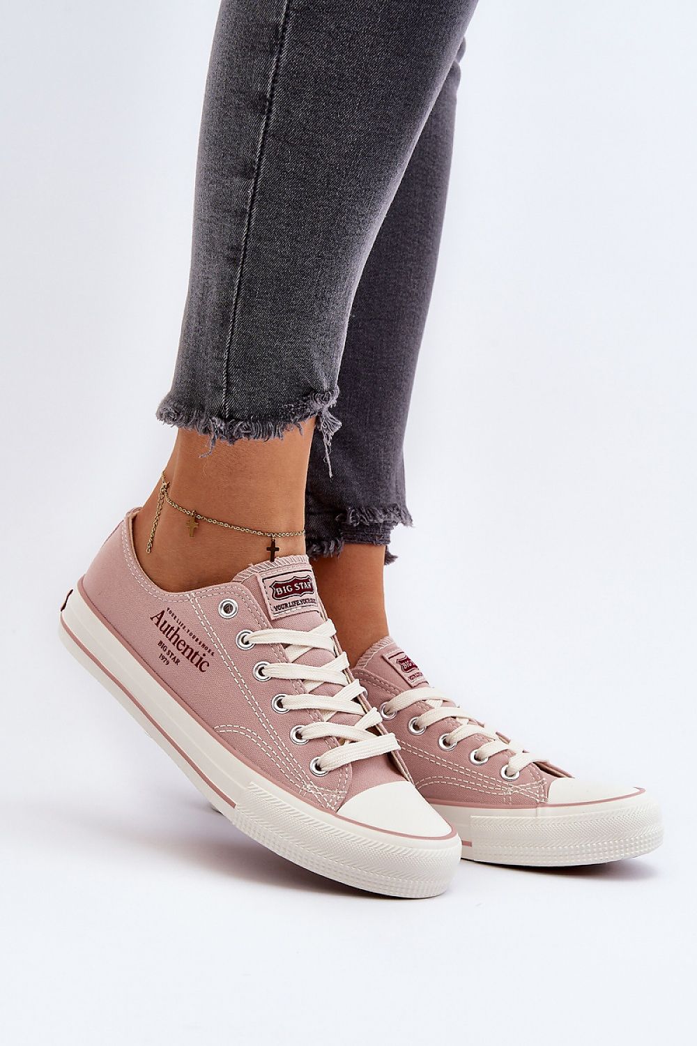 white sneakers back view