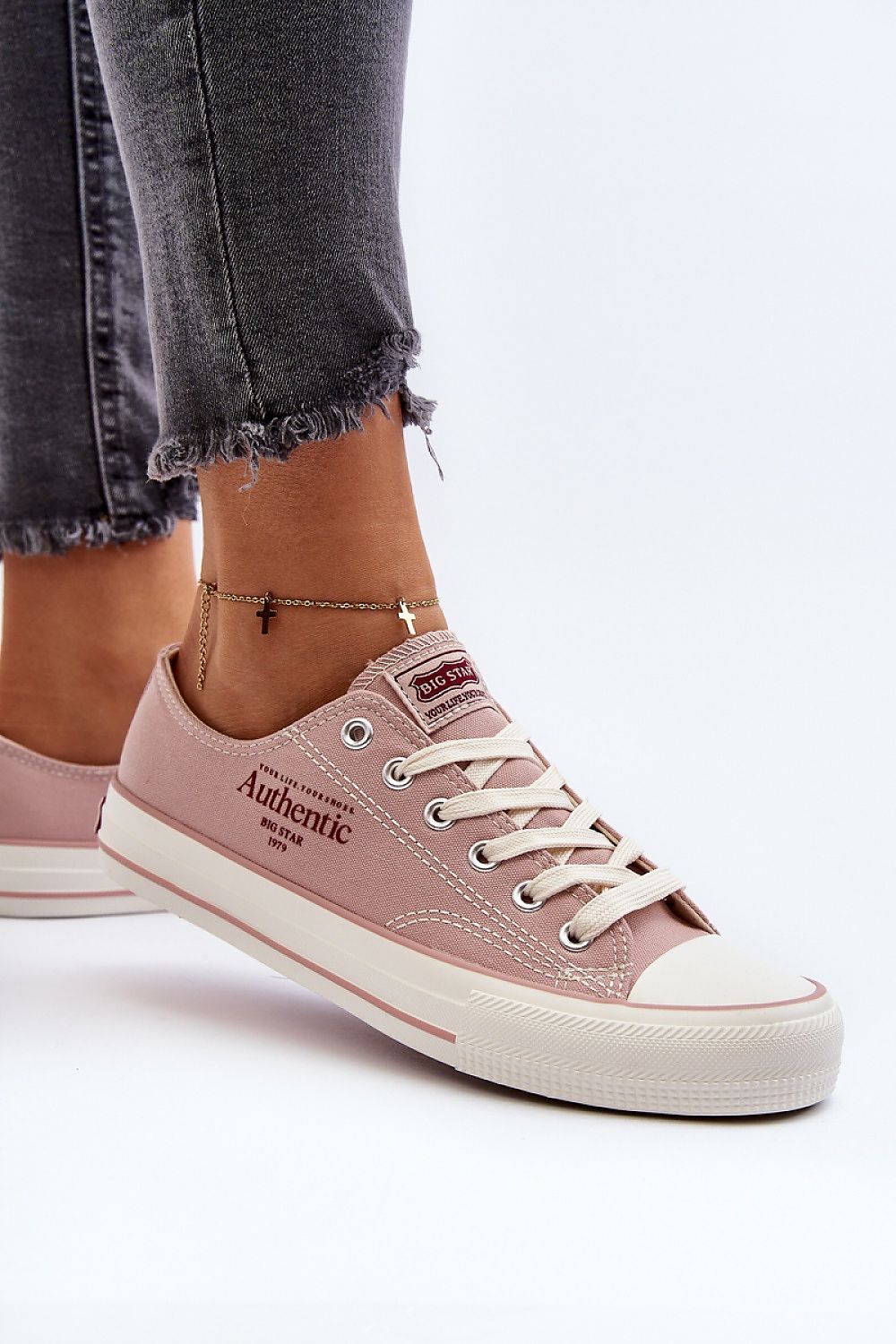white sneakers side view