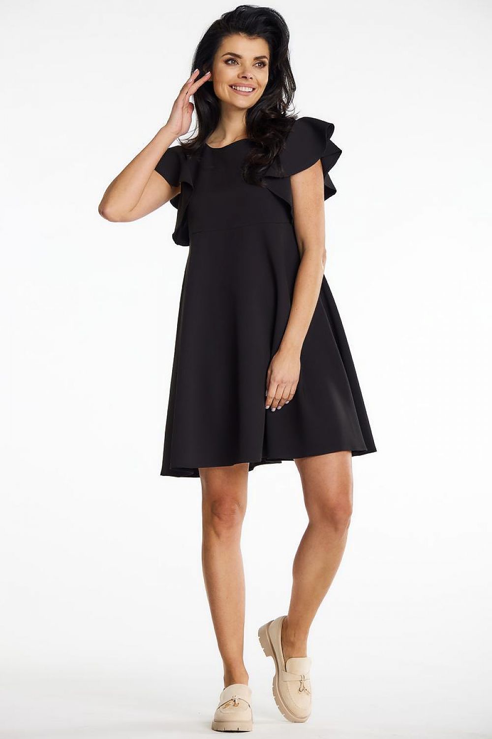 black mini cocktail dress alternate angle