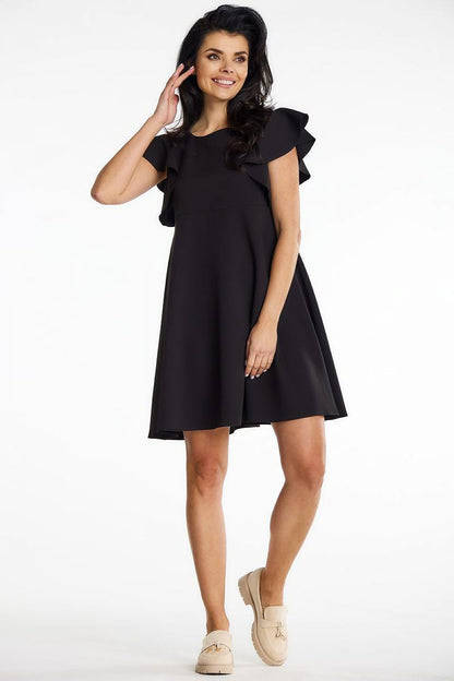 black mini cocktail dress alternate angle