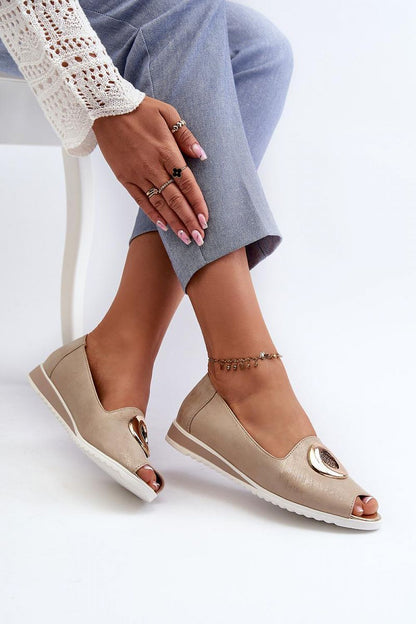beige heel pumps side view