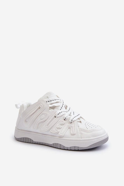 white sport shoes alternate angle
