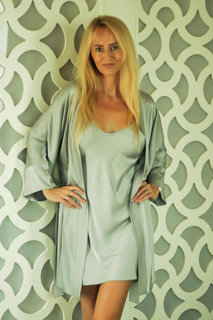 red satin maxi sexy shirt view 9