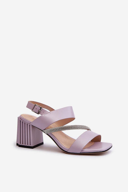 beige heel sandals side view